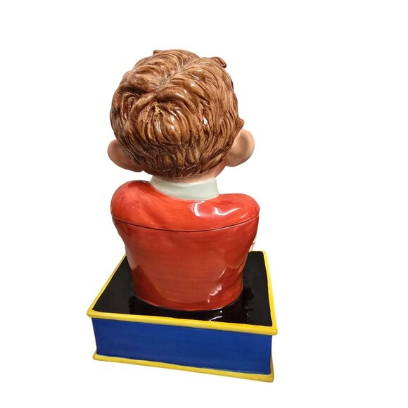 Clay Art 13.5" Mad Magazine Alfred E. Neuman Ceramic Cookie Jar What Me Worry? - Picture 3 of 10